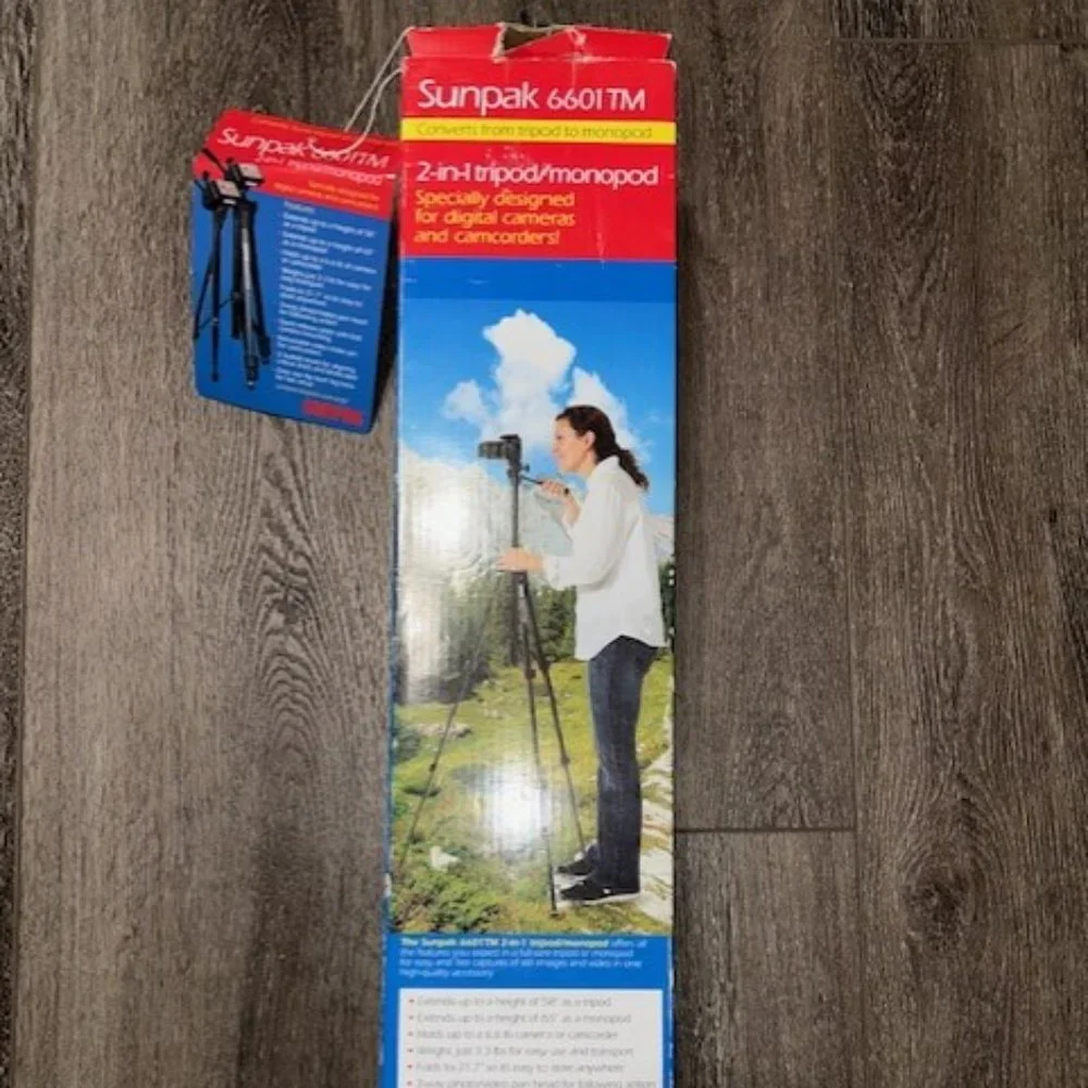 Sunpak 6601TM 2-in-1 Tripod/Monopod for Cameras & Camcorders